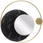 19.5" Moon Phase Wall Mirror Gold - Infinity Instruments: Modern Round No Assembly, Metal Frame, Wall Mount