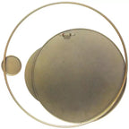 Specchio da parete rotondo fasi lunari da 19,5" con cornice in metallo dorato