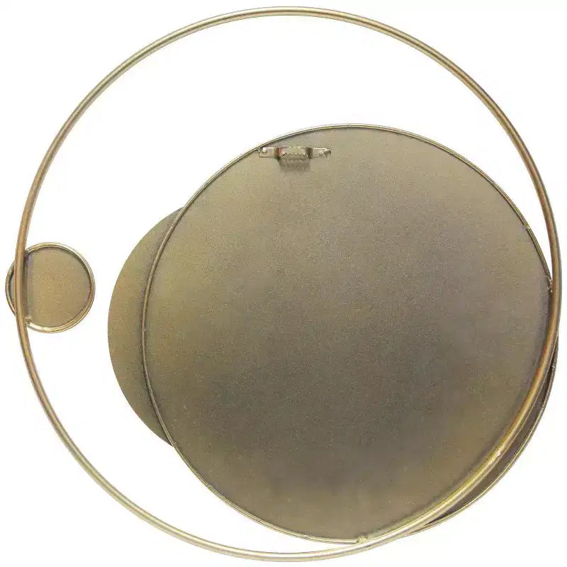 Specchio da parete rotondo fasi lunari da 19,5" con cornice in metallo dorato