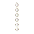 51"x6" Metal Slim Stacked Chain 6 Layer Wall Mirror with Tear Drop Pattern Gold - Olivia & May