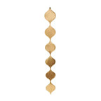 Specchio da parete stretto con diamanti a navette sovrapposti – Oro, 51" x 6"