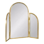 28"x28" Amoli Tripod Arch Mirror Gold - Kate & Laurel All Things Decor: Modern Style, Wall Mounted, No Assembly Required