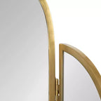 Specchio a muro a tre ante ad arco - Oro spazzolato, 27.5" x 27.5"