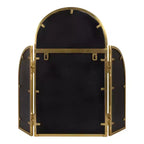 Specchio a muro a tre ante ad arco - Oro spazzolato, 27.5" x 27.5"