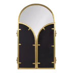 Specchio a muro a tre ante ad arco - Oro spazzolato, 27.5" x 27.5"
