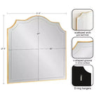 Specchio da Parete Ad Arco Hollyn – Oro, 31,5" x 27,5"