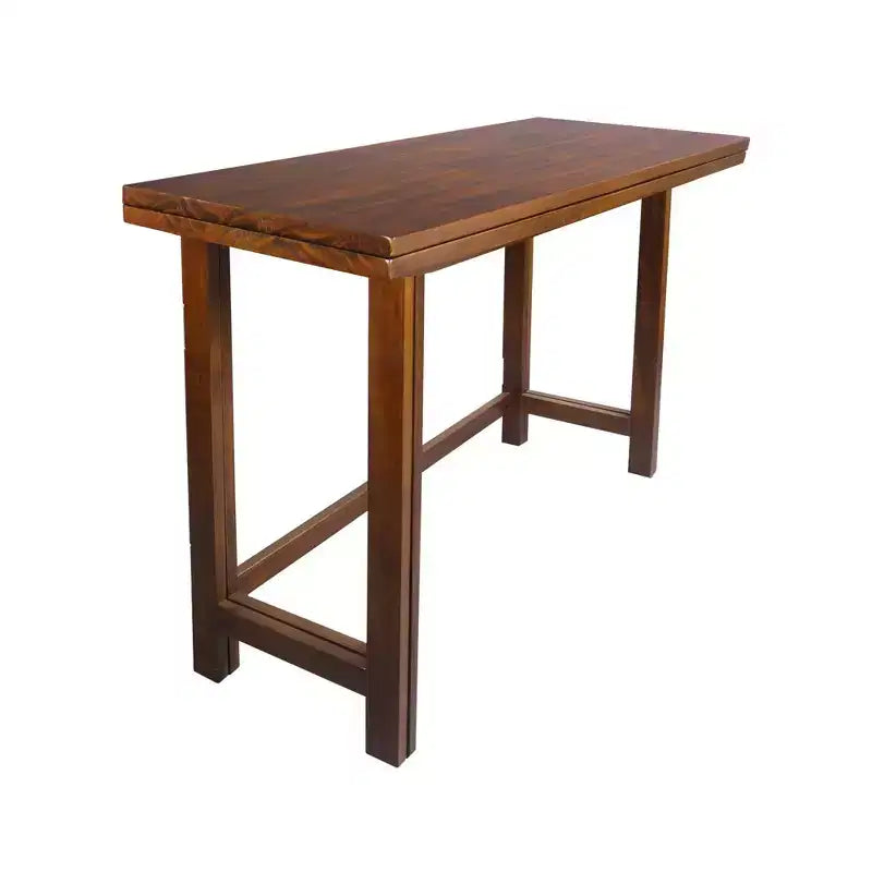 Consolle/Tavolo da pranzo in legno massello con piano a ribalta