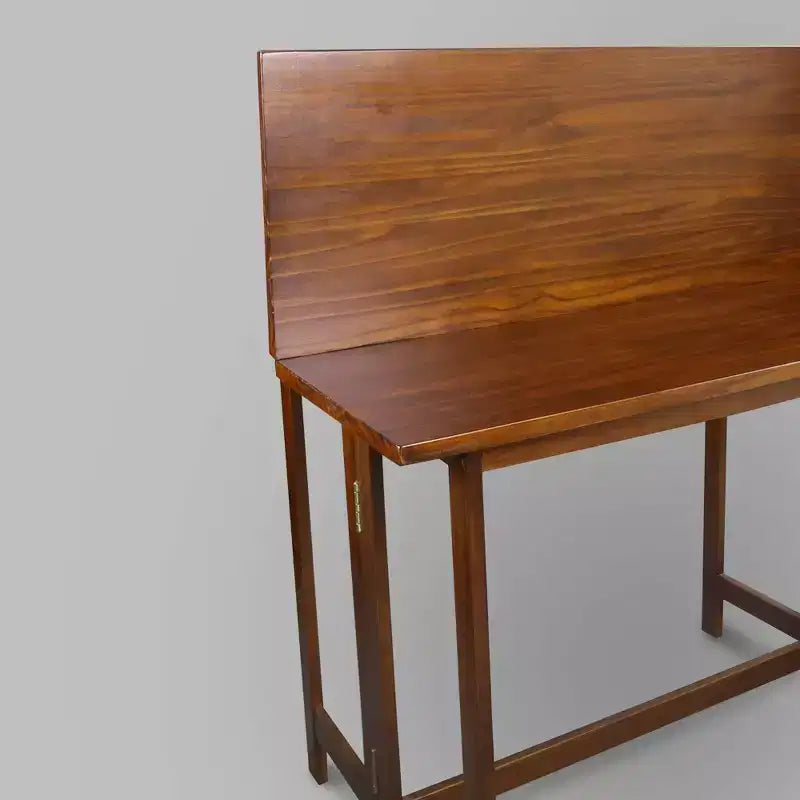 Consolle/Tavolo da pranzo in legno massello con piano a ribalta