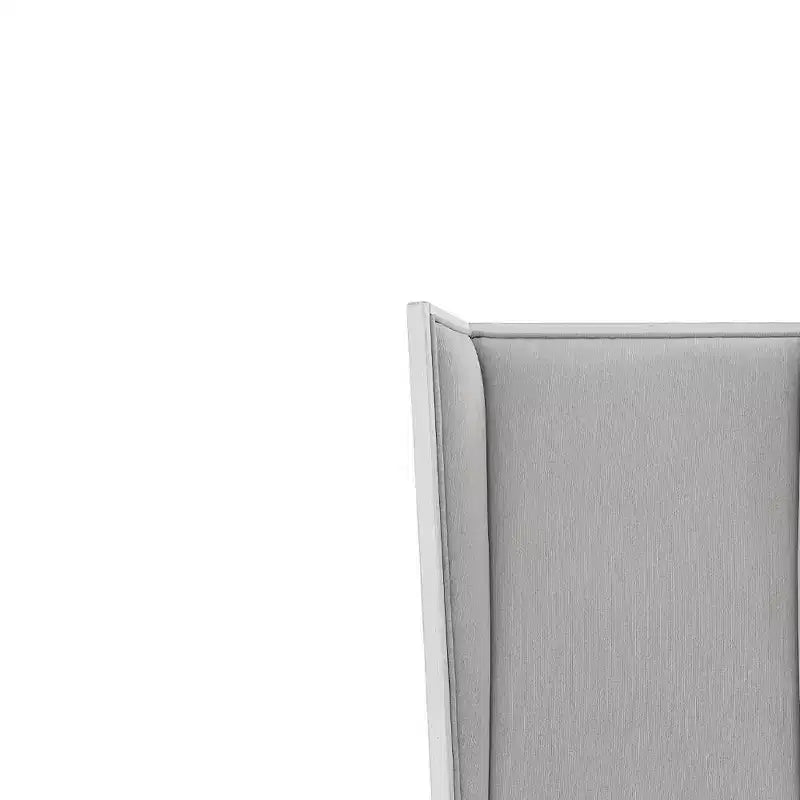 Sedia da pranzo laterale rivestita in lino con struttura in legno – Set da 2