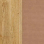 Esszimmerstuhl aus gewebtem Kunstleder – Mid-Century-Modern-Stil, ohne Armlehnen, Holzgestell