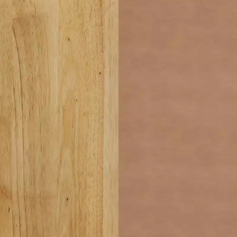 Sedia da pranzo in similpelle intrecciata – Mid-Century Modern, senza braccioli, struttura in legno