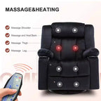 Poltrona reclinável de massagem com aquecimento e rotação de 360°