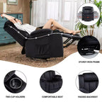 Poltrona reclinável de massagem com aquecimento e rotação de 360°