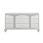 Maverick 67" Dressers Platinum - Acme Furniture: Glendale Style, 9 Drawers, Crystal Knobs, No Assembly Required