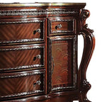 Cassettiera in legno rovere miele con 5 cassetti e 2 ante