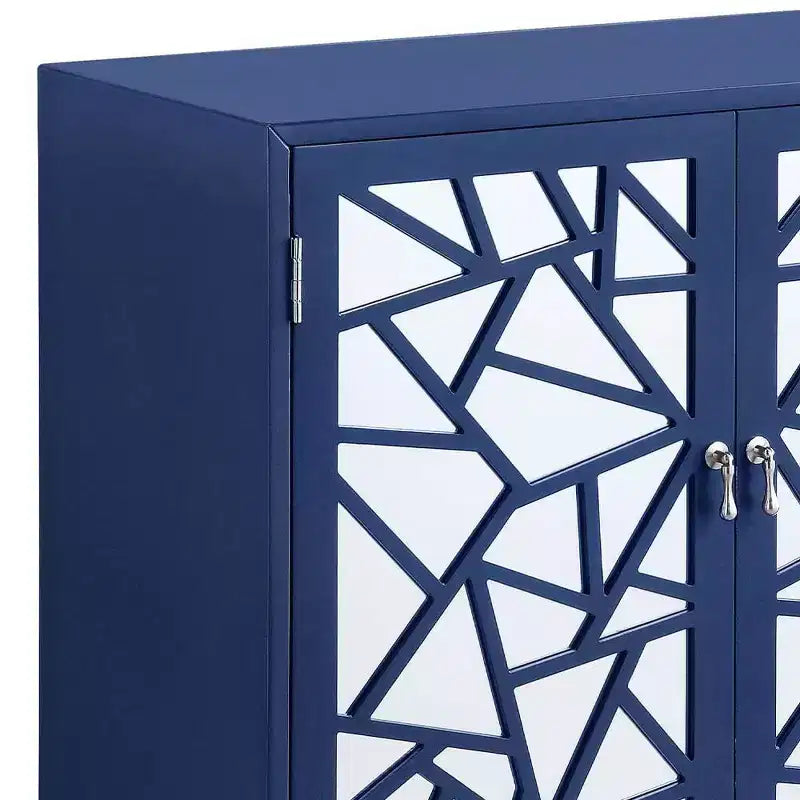 Consolle da 32" con Ante a Specchio – Blu