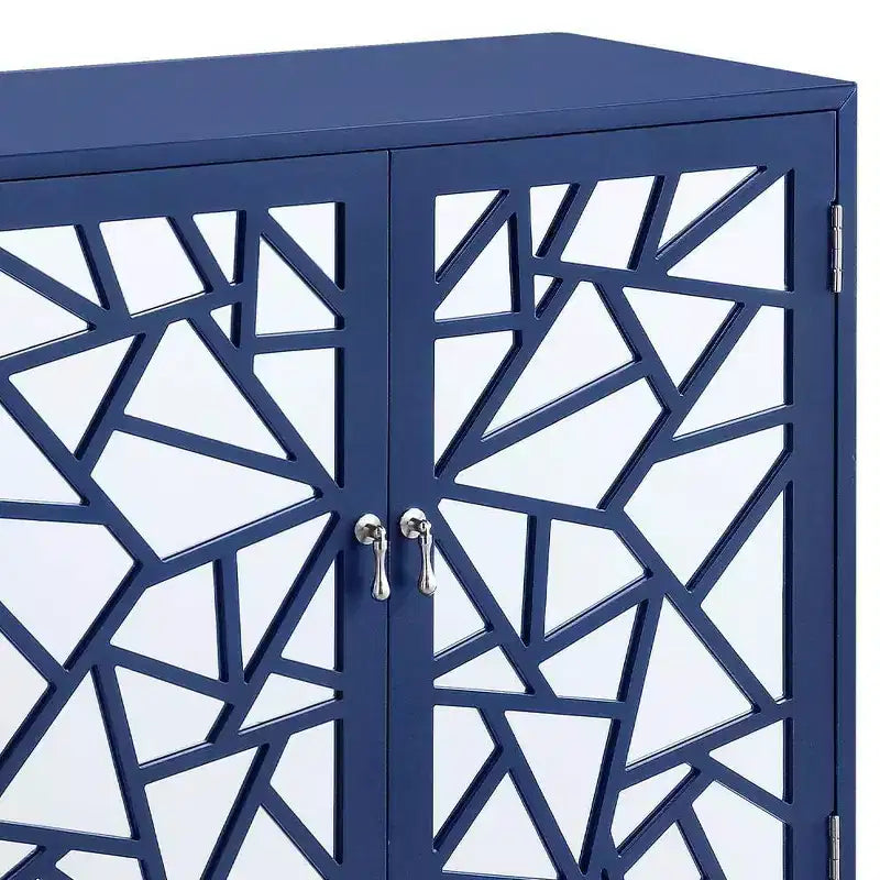 Consolle da 32" con Ante a Specchio – Blu