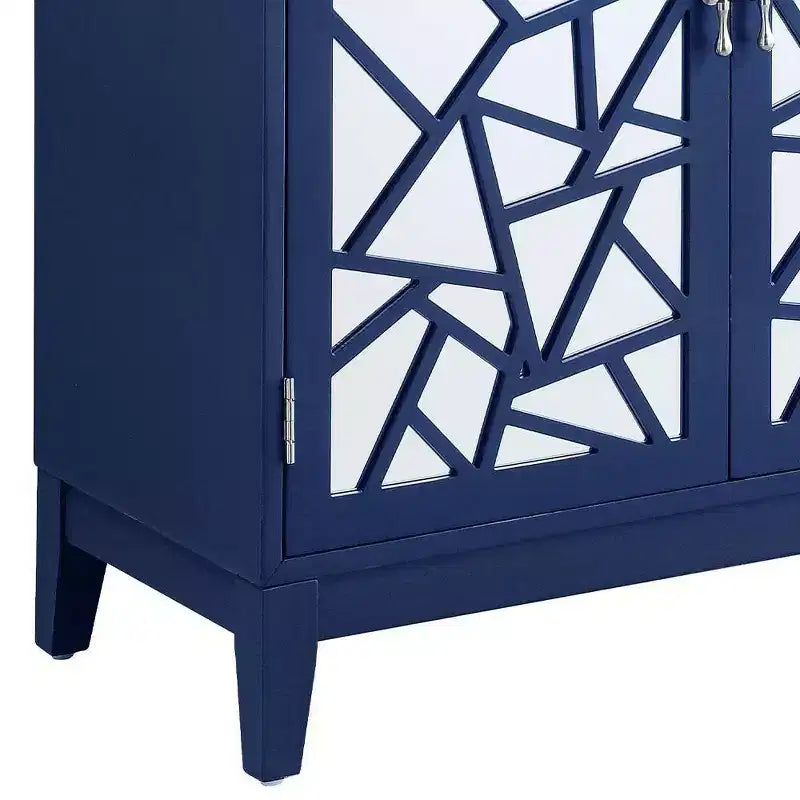 Consolle da 32" con Ante a Specchio – Blu
