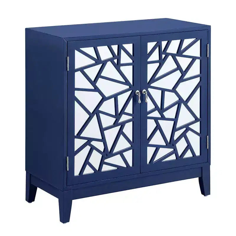 Consolle da 32" con Ante a Specchio – Blu