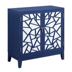 Tavolo consolle da 32" con ante a specchio – Blu