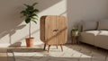 East at Main Mollie 2 Door Mango Wood Side Cabinet: Mid-Century Design, No Assembly Required