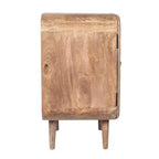 Mobile credenza a 2 ante in legno di mango con dettagli intagliati