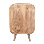 Mobile credenza a 2 ante in legno di mango con dettagli intagliati