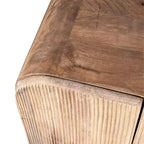Mobile credenza a 2 ante in legno di mango con dettagli intagliati