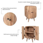 Mobile credenza a 2 ante in legno di mango con dettagli intagliati