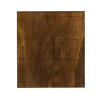 Tavolino decorativo a forma di C con piano impiallacciato in legno e struttura in metallo