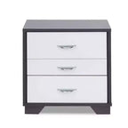 20" Eloy Accent Table White/Black - Acme Furniture: Modern Rectangular Design, MDF Frame, Wood Composite Top, Drawer Storage