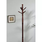 Porte-manteau en bois torsadé de 71.5" avec 5 crochets