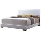 Letto King size orientale da 85 pollici Lorimar con luce a LED, testiera in ecopelle - Acme Furniture