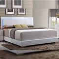 Letto King size orientale da 85 pollici Lorimar con luce a LED, testiera in ecopelle - Acme Furniture