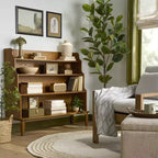 Libreria waterfall larga - marrone rovere