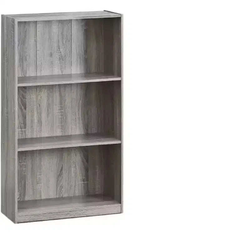 Furinno 3 Tier Storage Bookcase Open Shelf Display Cabinet,French Oak