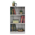 Boekenkast met open planken in 3 niveaus - afwerking in Frans eiken