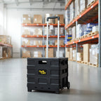 dbest products Quik Cart Sport Collapsible Rolling Wheels Crate For Teachers - 80 lbs Capacity