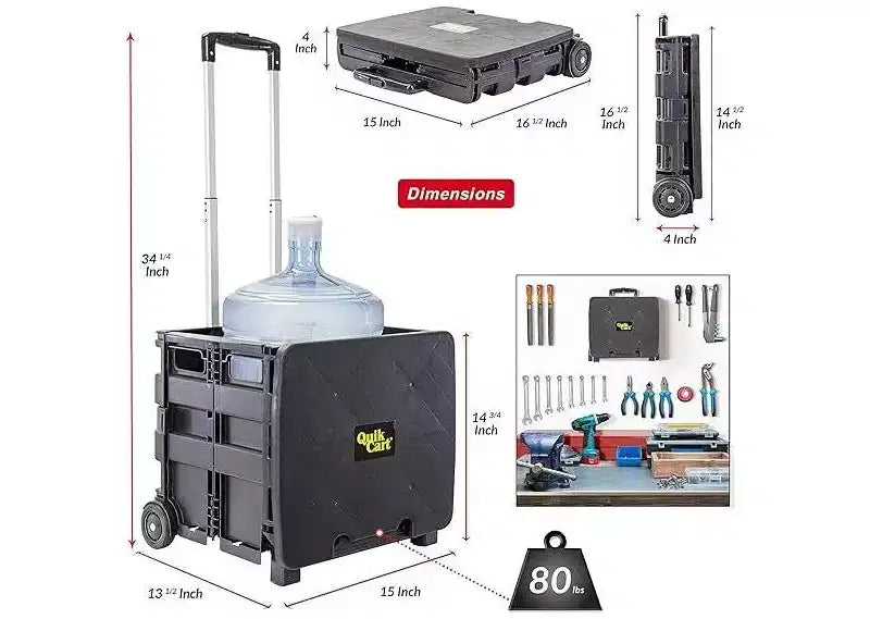Carrello Pieghevole con Manico Telescopico – Capacità 36 kg
