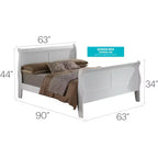 Letto matrimoniale queen size con testiera alta