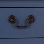 Tavolino laterale decorativo con cassetto e ripiano aperto
