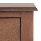 Tavolino laterale decorativo con cassetto e ripiano aperto
