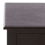 Tavolino laterale decorativo con cassetto e ripiano aperto