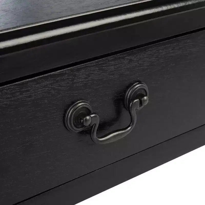 Tavolino d'appoggio con cassetto e ripiano a giorno