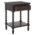 Tavolino laterale decorativo con cassetto e ripiano aperto