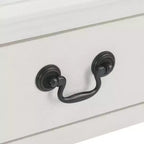 Tavolino laterale decorativo con cassetto e ripiano aperto