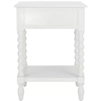 Tavolino laterale decorativo con cassetto e ripiano aperto