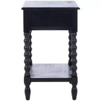 Tavolino laterale decorativo con cassetto e ripiano aperto