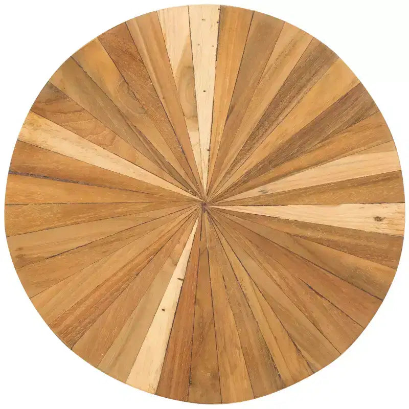 Sgabello d'accento cilindrico in teak