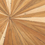 Sgabello decorativo cilindrico in teak